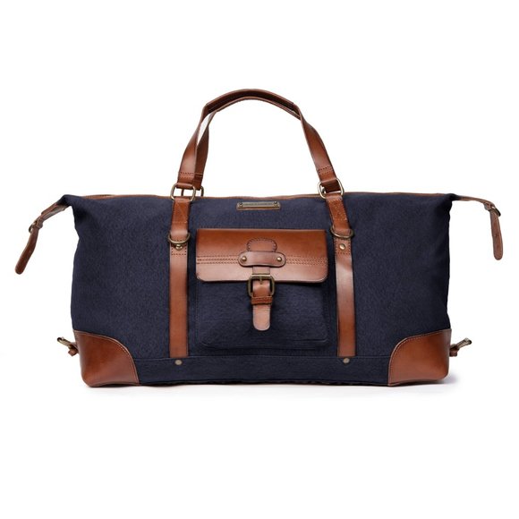DRAKENSBERG Travel bag Sam Navy Blue  handmade vintage weekender main image 8